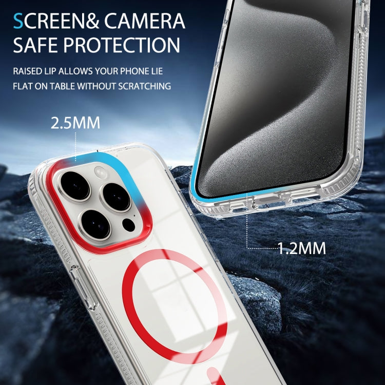 For iPhone 15 Pro Max Lens Protection Frame MagSafe Phone Case