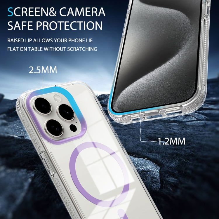 For iPhone 15 Pro Max Lens Protection Frame MagSafe Phone Case