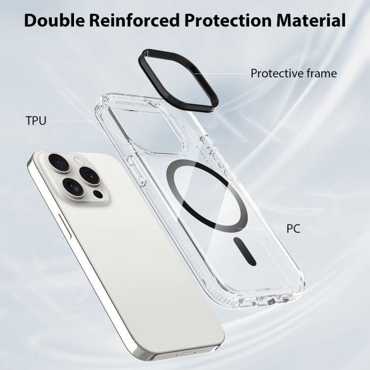 For iPhone 15 Pro Max Lens Protection Frame MagSafe Phone Case