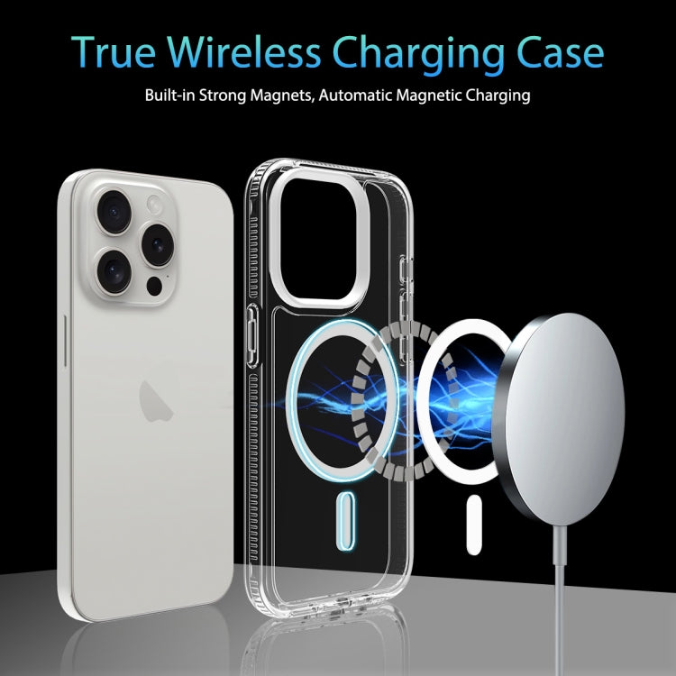 For iPhone 15 Pro Lens Protection Frame MagSafe Phone Case