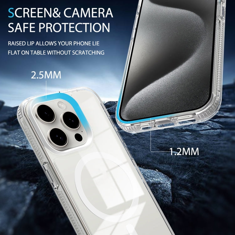 For iPhone 15 Pro Lens Protection Frame MagSafe Phone Case