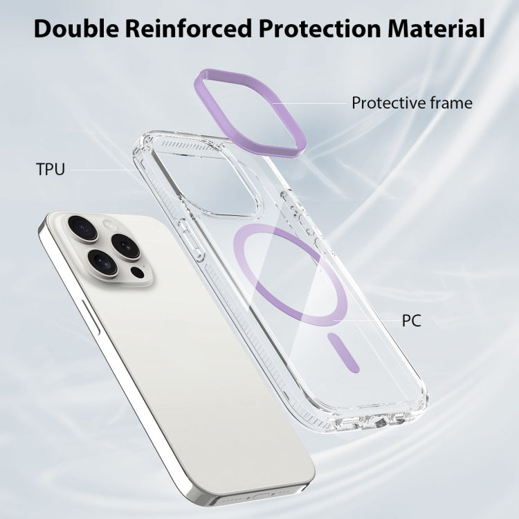 For iPhone 15 Pro Lens Protection Frame MagSafe Phone Case