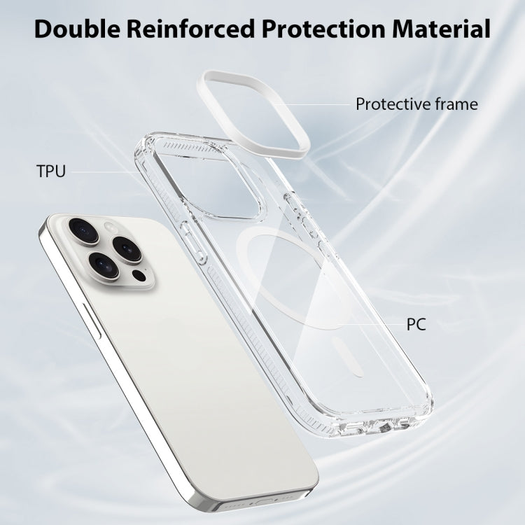 For iPhone 15 Lens Protection Frame MagSafe Phone Case
