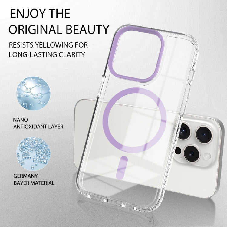 For iPhone 15 Lens Protection Frame MagSafe Phone Case