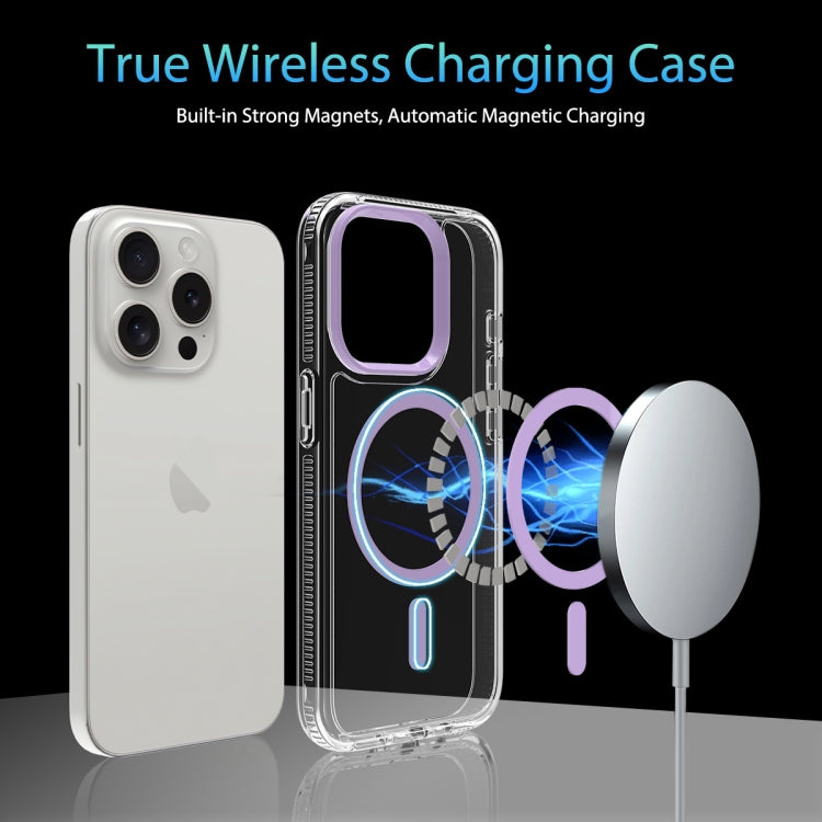 For iPhone 15 Lens Protection Frame MagSafe Phone Case