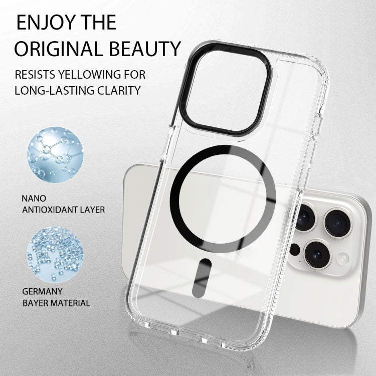 For iPhone 15 Lens Protection Frame MagSafe Phone Case