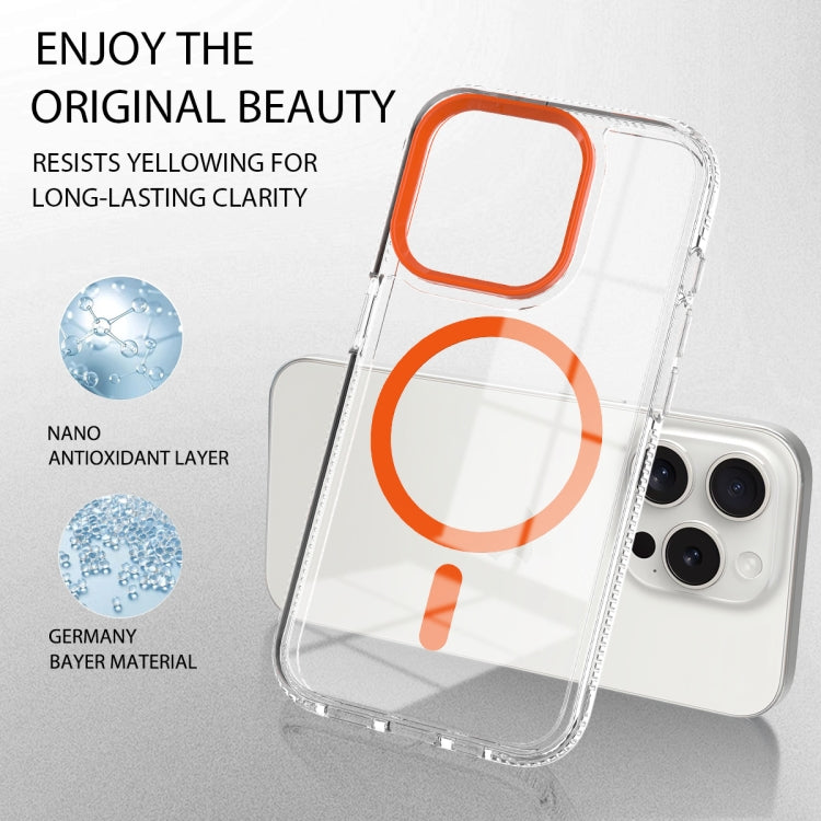 For iPhone 14 Lens Protection Frame MagSafe Phone Case