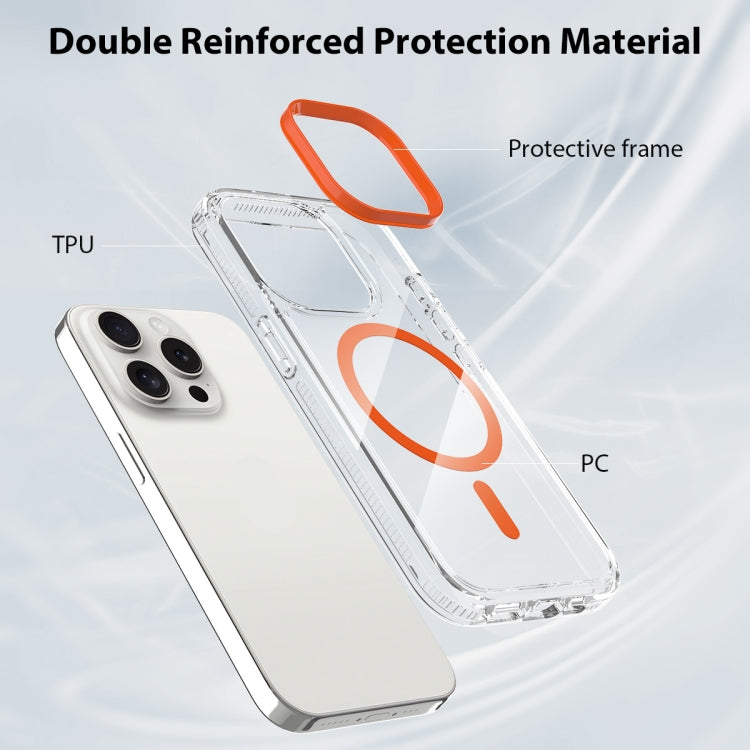For iPhone 14 Lens Protection Frame MagSafe Phone Case