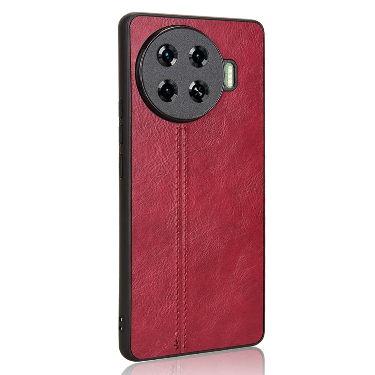 For Tecno Spark 20 Pro+ 4G Cow Pattern Sewing Card Bag Phone Case