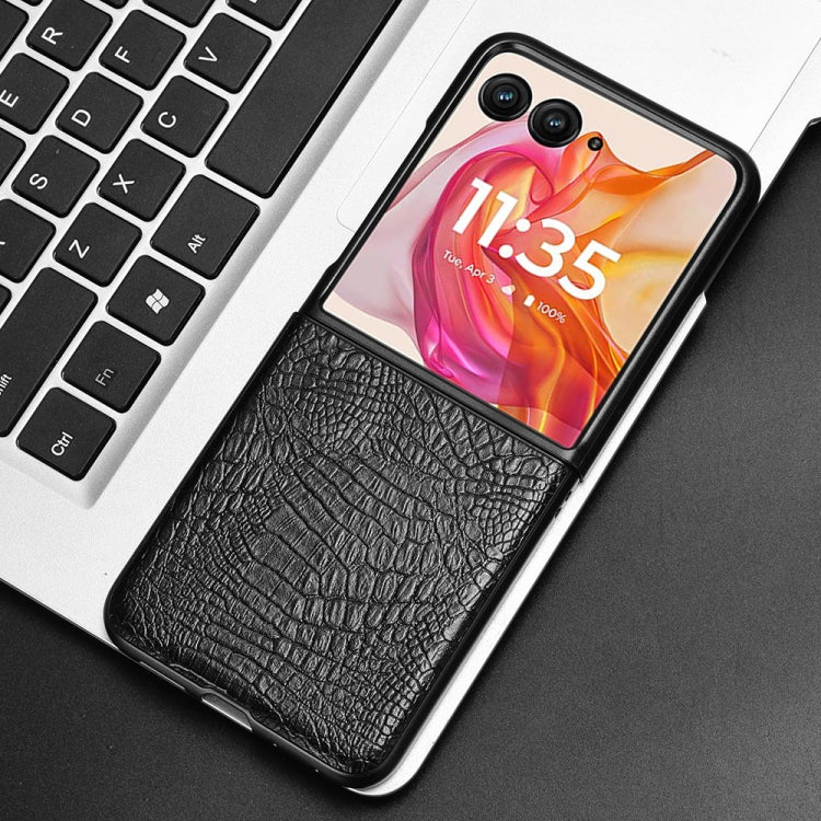For Motorola Razr 50 Ultra Crocodile Texture Back Cover Phone Case