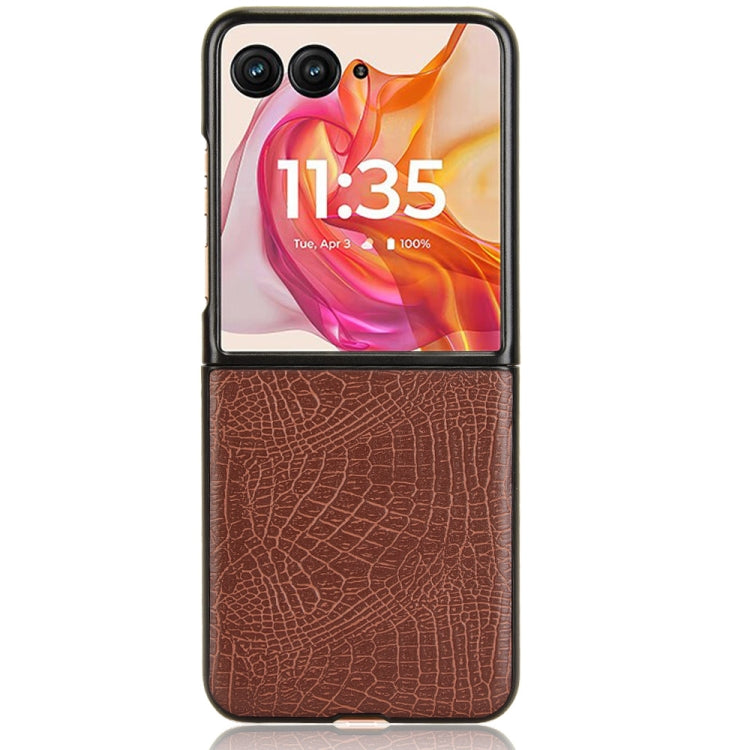 For Motorola Razr 50 Ultra Crocodile Texture Back Cover Phone Case