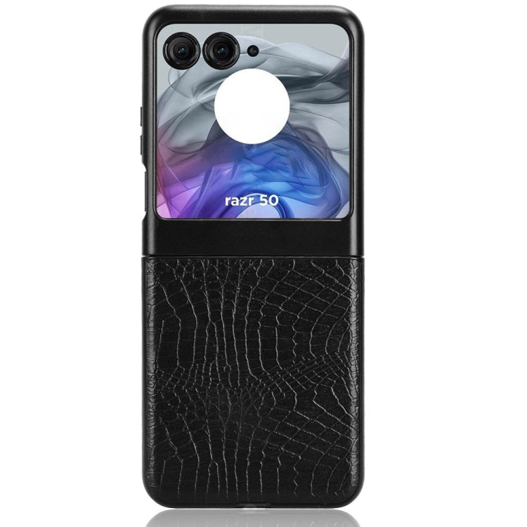 For Motorola Razr 50 Crocodile Texture Back Cover Phone Case