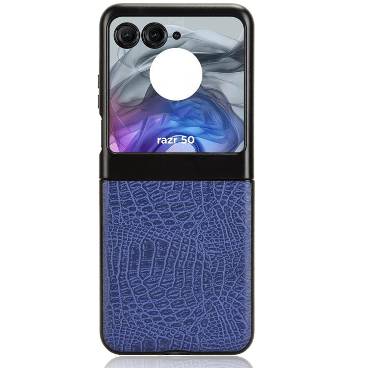 For Motorola Razr 50 Crocodile Texture Back Cover Phone Case