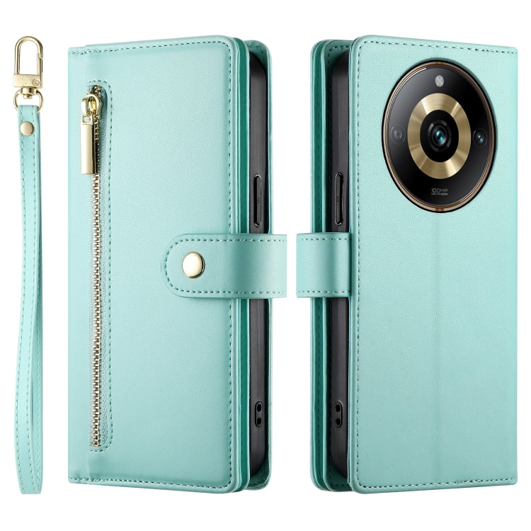 For Realme 11 Pro / 11 Pro+ Nine Card-slot Zipper Wallet Bag Leather Phone Case