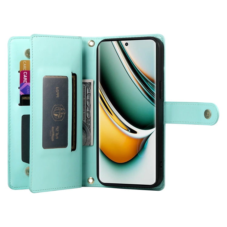 For Realme 11 Pro / 11 Pro+ Nine Card-slot Zipper Wallet Bag Leather Phone Case