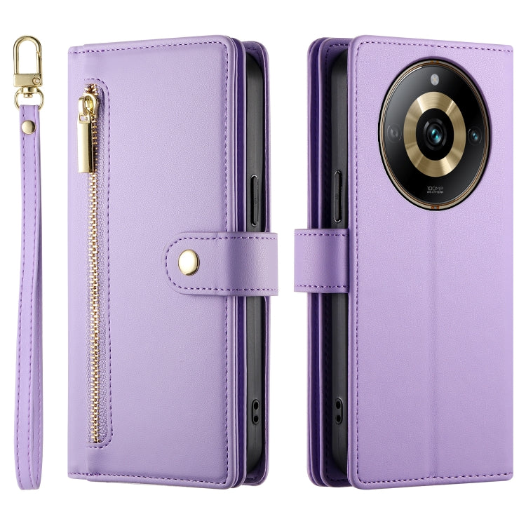 For Realme 11 Pro / 11 Pro+ Nine Card-slot Zipper Wallet Bag Leather Phone Case