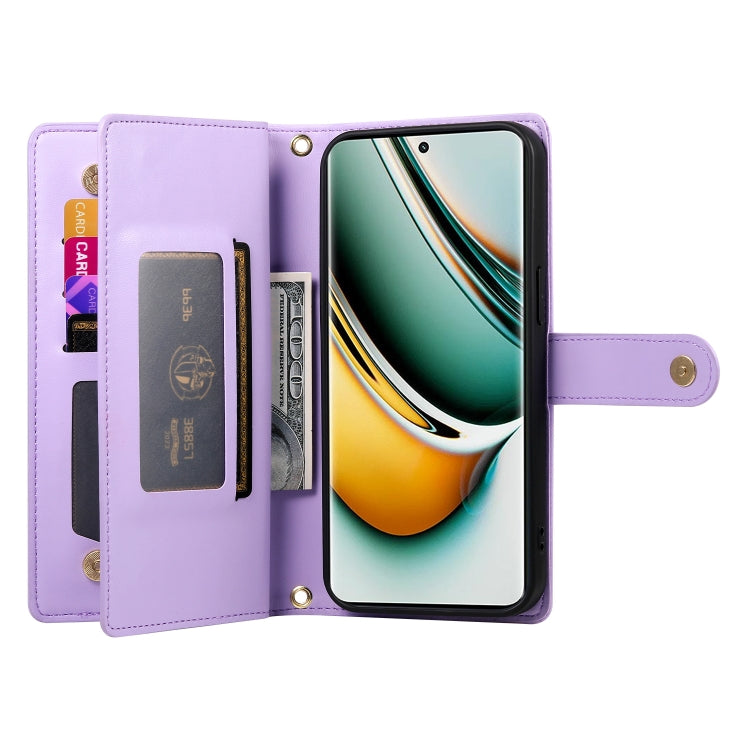 For Realme 11 Pro / 11 Pro+ Nine Card-slot Zipper Wallet Bag Leather Phone Case