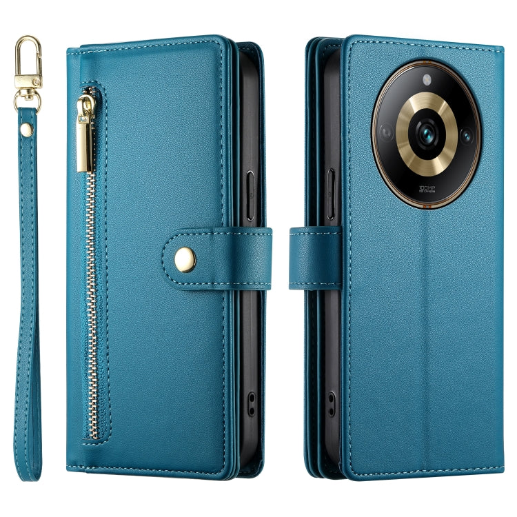 For Realme 11 Pro / 11 Pro+ Nine Card-slot Zipper Wallet Bag Leather Phone Case