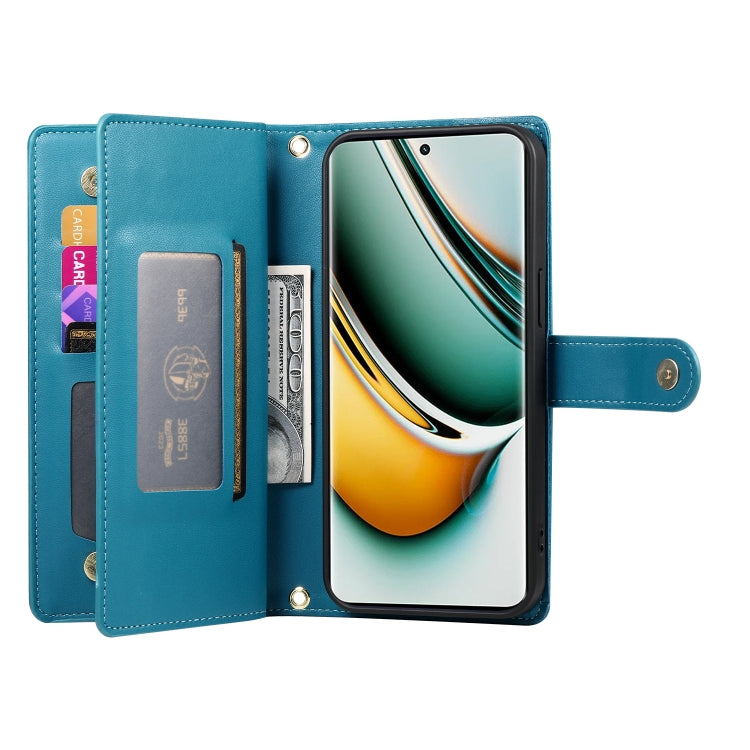 For Realme 11 Pro / 11 Pro+ Nine Card-slot Zipper Wallet Bag Leather Phone Case