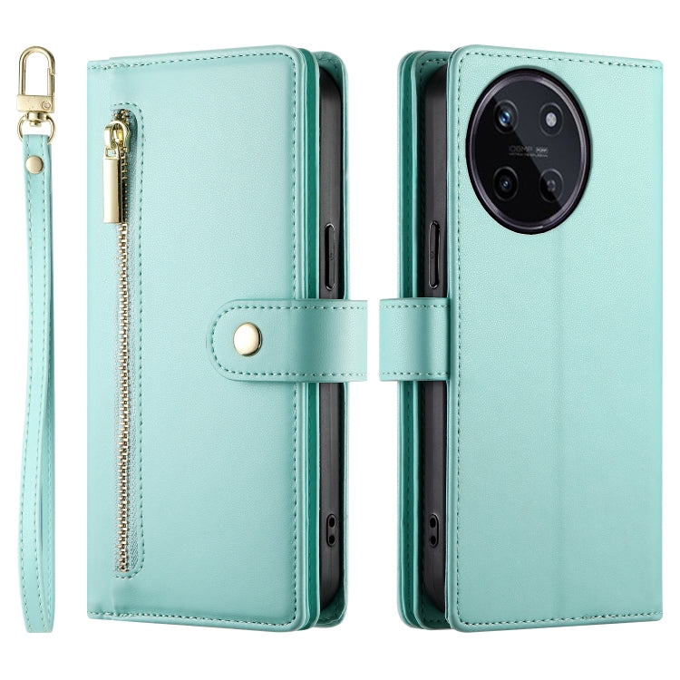 For Realme 11 4G Nine Card-slot Zipper Wallet Bag Leather Phone Case