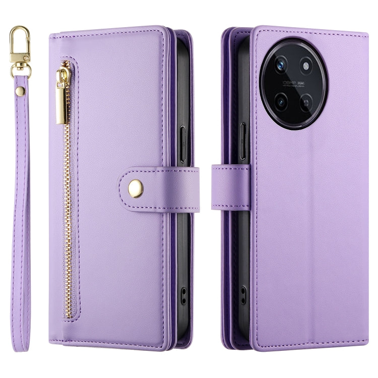 For Realme 11 4G Nine Card-slot Zipper Wallet Bag Leather Phone Case