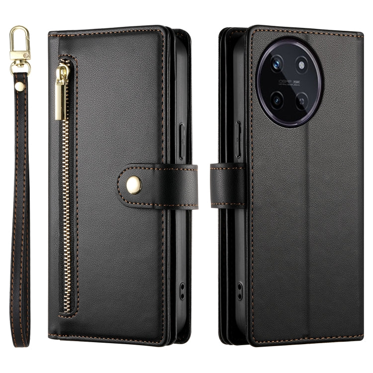 For Realme 11 4G Nine Card-slot Zipper Wallet Bag Leather Phone Case