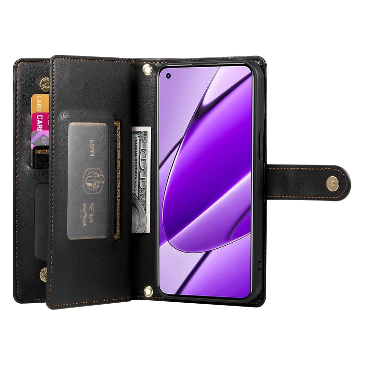 For Realme 11 4G Nine Card-slot Zipper Wallet Bag Leather Phone Case