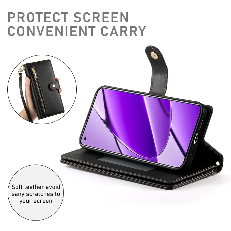 For Realme 11 4G Nine Card-slot Zipper Wallet Bag Leather Phone Case