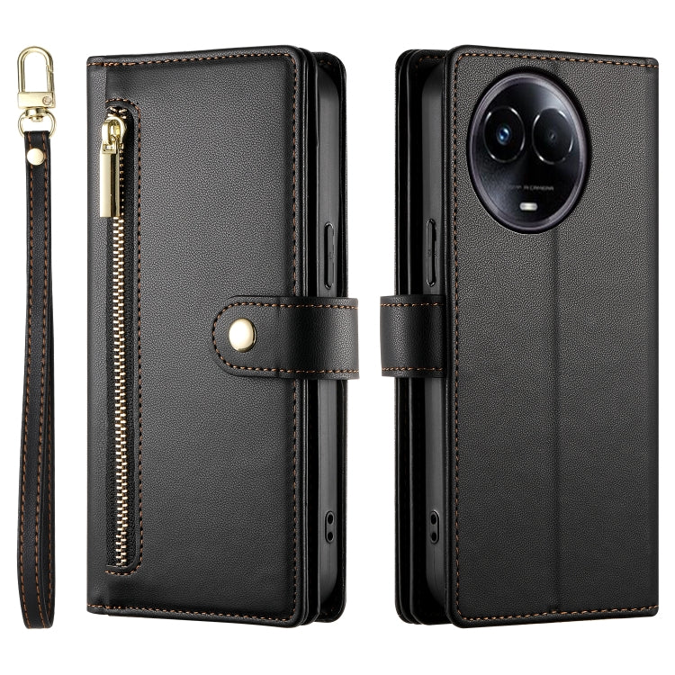 For Realme 11 5G / 11x Nine Card-slot Zipper Wallet Bag Leather Phone Case