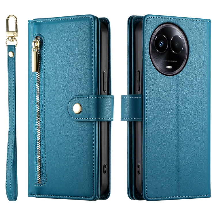 For Realme 11 5G / 11x Nine Card-slot Zipper Wallet Bag Leather Phone Case