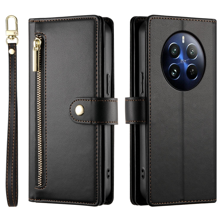 For Realme 12 Pro / 12 Pro+ Nine Card-slot Zipper Wallet Bag Leather Phone Case