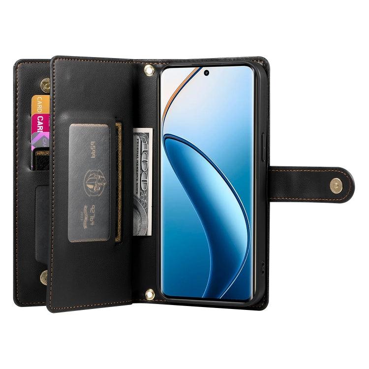 For Realme 12 Pro / 12 Pro+ Nine Card-slot Zipper Wallet Bag Leather Phone Case