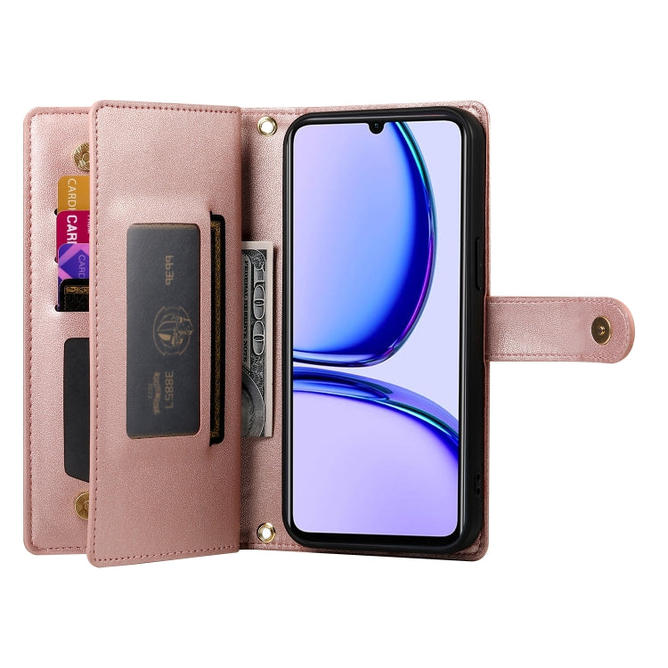 For Realme C53 / Narzo N53 4G Nine Card-slot Zipper Wallet Bag Leather Phone Case