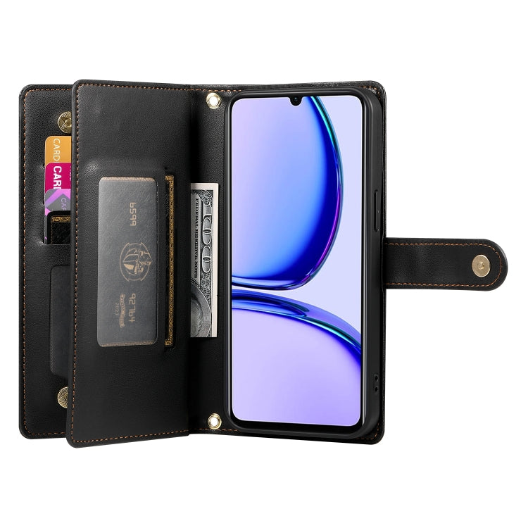For Realme C53 / Narzo N53 4G Nine Card-slot Zipper Wallet Bag Leather Phone Case