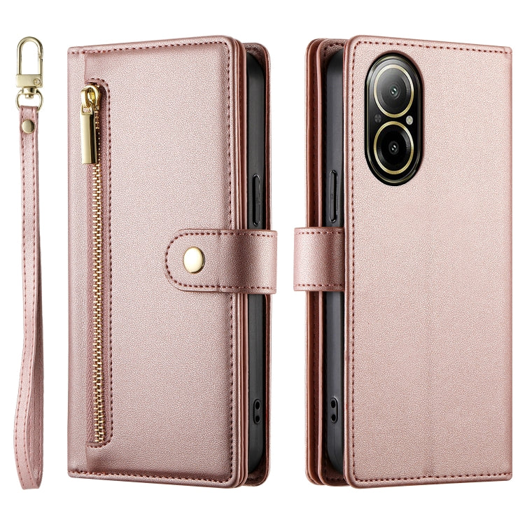 For Realme C67 4G Nine Card-slot Zipper Wallet Bag Leather Phone Case