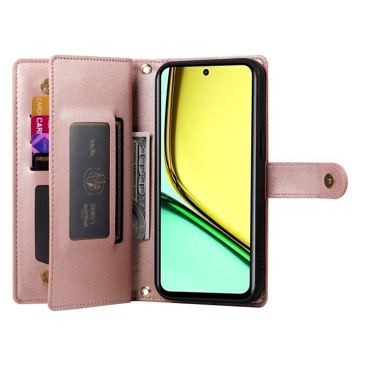 For Realme C67 4G Nine Card-slot Zipper Wallet Bag Leather Phone Case