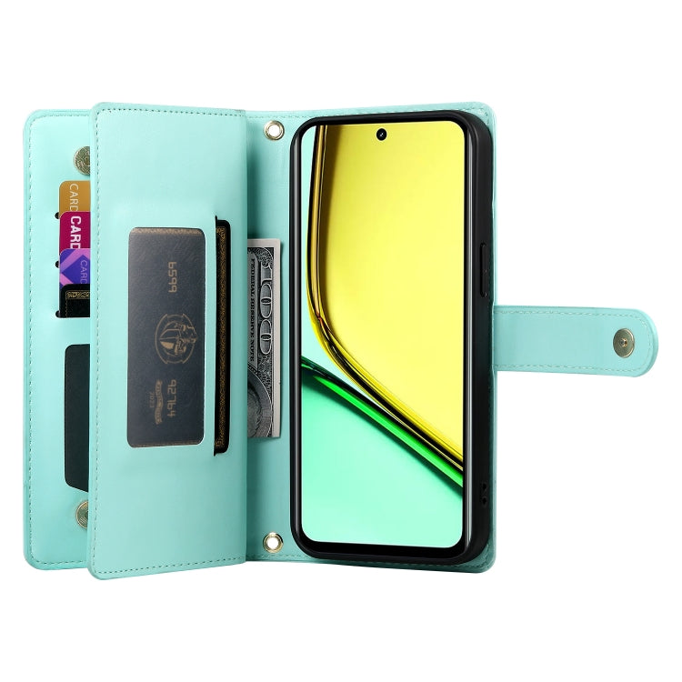For Realme C67 4G Nine Card-slot Zipper Wallet Bag Leather Phone Case