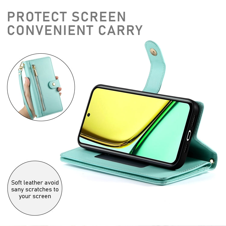 For Realme C67 4G Nine Card-slot Zipper Wallet Bag Leather Phone Case