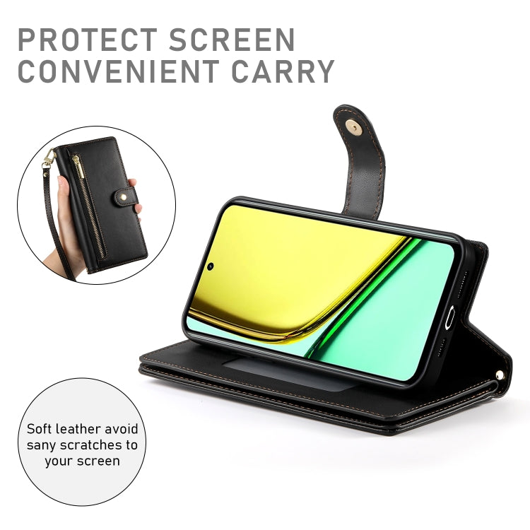 For Realme C67 4G Nine Card-slot Zipper Wallet Bag Leather Phone Case