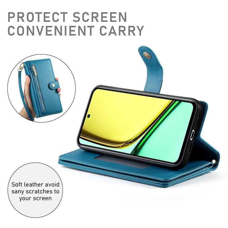 For Realme C67 4G Nine Card-slot Zipper Wallet Bag Leather Phone Case