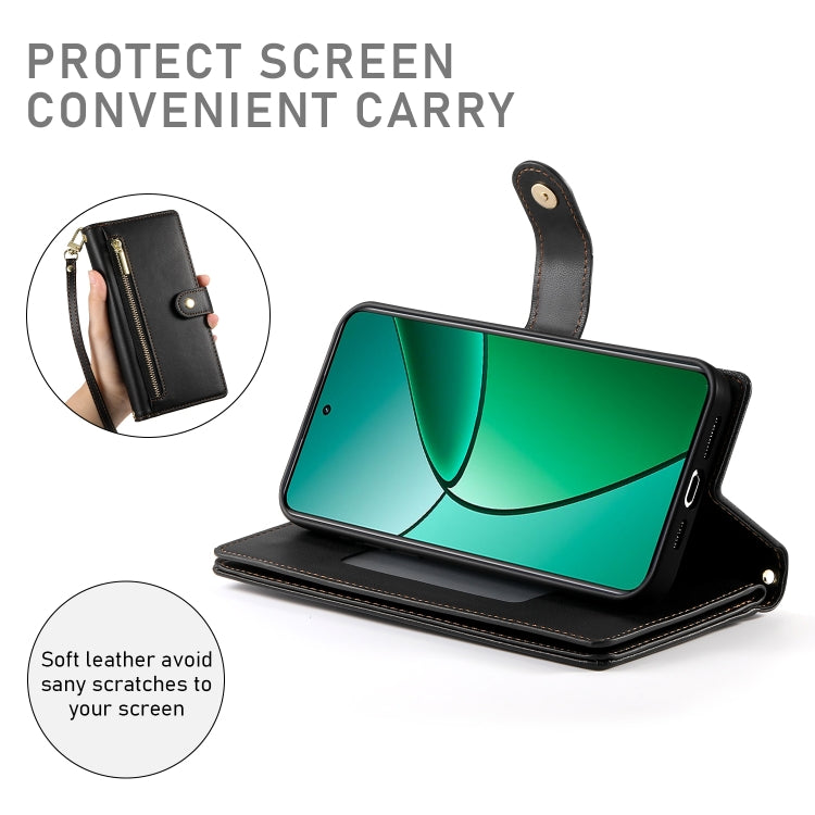For Realme 12+ / Narzo 70 Pro Nine Card-slot Zipper Wallet Bag Leather Phone Case