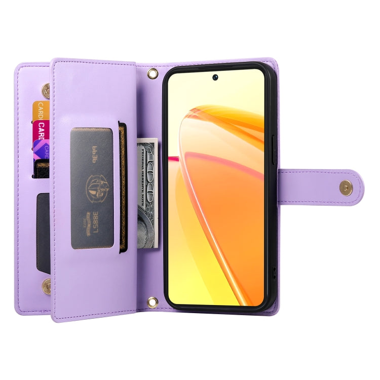 For Realme C55 / Narzo N55 Nine Card-slot Zipper Wallet Bag Leather Phone Case