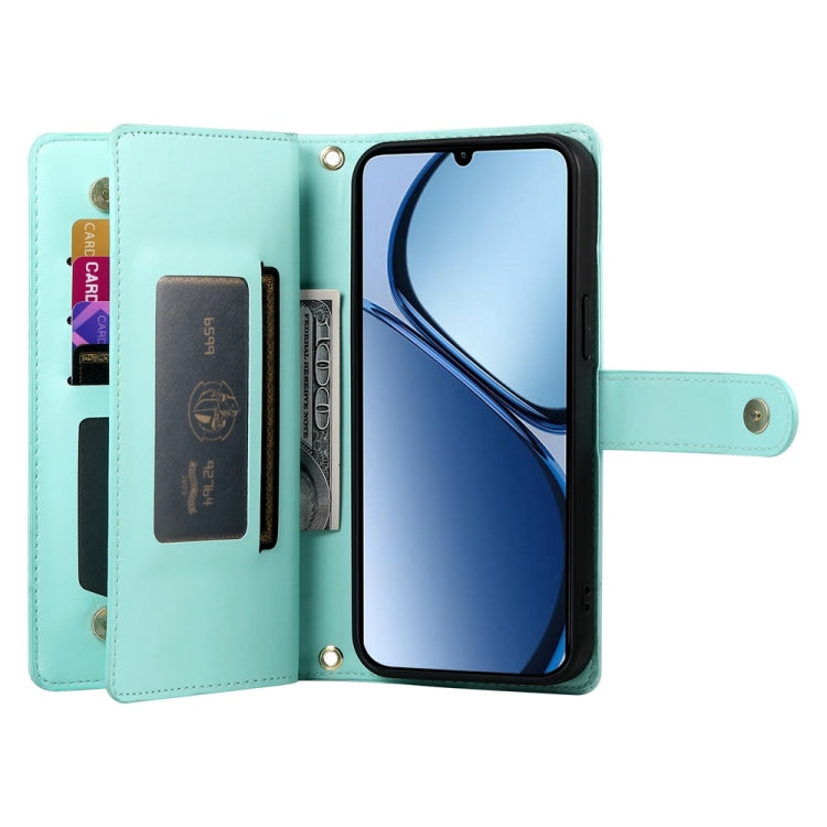 For Realme C63 Nine Card-slot Zipper Wallet Bag Leather Phone Case