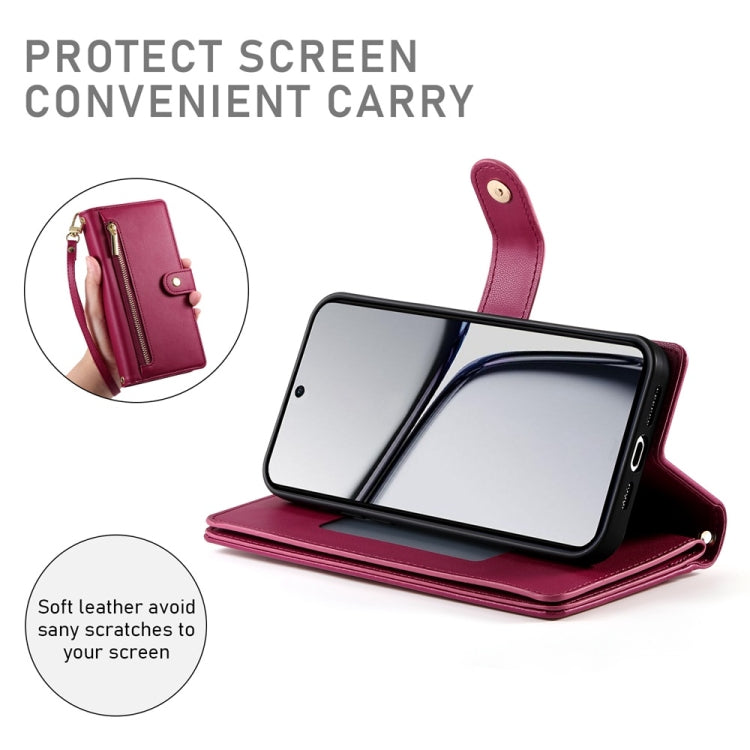 For Realme C65 Nine Card-slot Zipper Wallet Bag Leather Phone Case