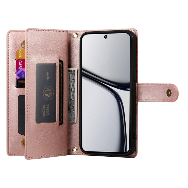 For Realme C65 Nine Card-slot Zipper Wallet Bag Leather Phone Case
