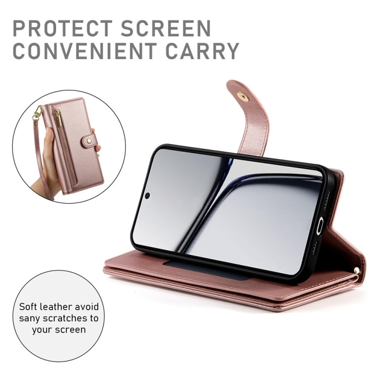For Realme C65 Nine Card-slot Zipper Wallet Bag Leather Phone Case