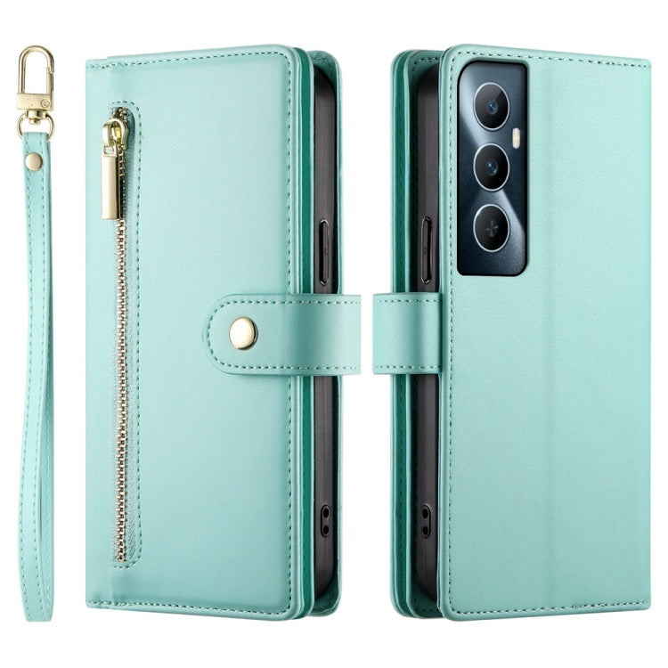 For Realme C65 Nine Card-slot Zipper Wallet Bag Leather Phone Case
