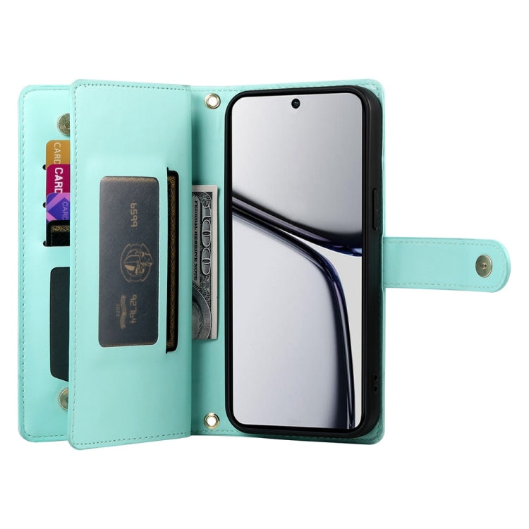 For Realme C65 Nine Card-slot Zipper Wallet Bag Leather Phone Case
