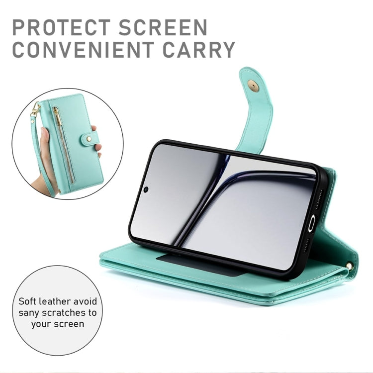 For Realme C65 Nine Card-slot Zipper Wallet Bag Leather Phone Case