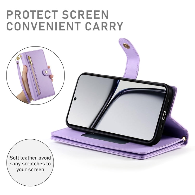 For Realme C65 Nine Card-slot Zipper Wallet Bag Leather Phone Case